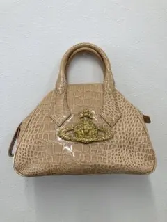 ヴィヴィアンウエストウッド エナメル ヤスミン オーブ クロコ ハンドバッグ