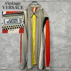 90s vintage VERSACE シルクシャツ　イタリア製 PM11のサムネイル