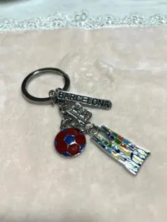 バルセロナ キーホルダー サッカーボール サグラダファミリア