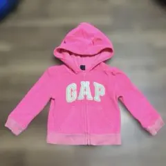 GAP蛍光ピンクパーカー　くま耳付き