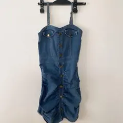 spray デニムミニワンピース