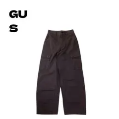GU ジーユー バレルレッグカーゴパンツ ダークグレー S古着