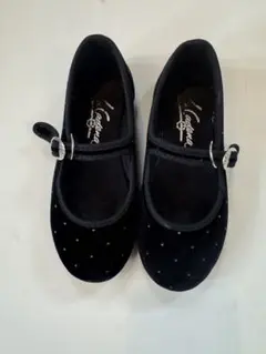 La Cadena ベロアシューズ　ストラップ　フォーマル