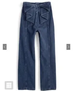 【匿名配送】GRLバックリボンフリルデニムパンツ[at2510] M