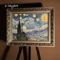 ☆秀作☆手書き油絵 ゴッホ 種蒔く人 肉筆絵画 額付き インテリア 油彩