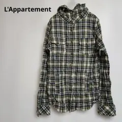 L'Appartement ワイヤーフードシャツ　チェック柄