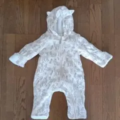 H&M フード付きロンパース 60 カバーオール ジャンプスーツ 女の子