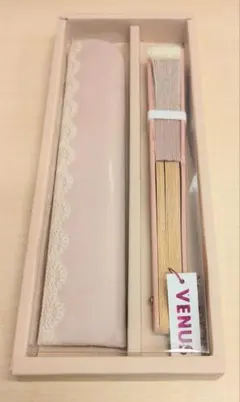 白竹堂　VENUSセット 扇子・扇子袋 ピンク　未使用品