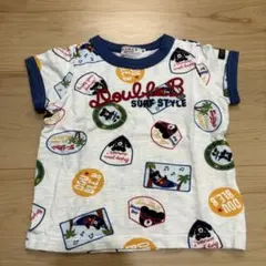 ミキハウス ダブルビー 総柄 半袖Tシャツ 80