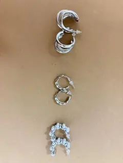 ピアス 3点セット シルバーカラー