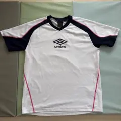 umbro 半袖シャツ ホワイト/ネイビー/ピンク