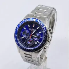 Yves Bertelin パイロットクロノグラフ クォーツ腕時計 電池新品のサムネイル