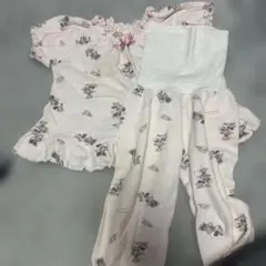 ミニーマウス ベビーパジャマ ピンク色