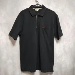 インポート BURBERRY LONDON ポロシャツ ブラック Lサイズ