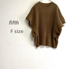 フィフス レディース 半袖ゆったりニット F ブラウン おしゃれ