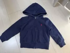 Polo 2/2T 90〜100 ネイビー　パーカー　裏起毛　チャック