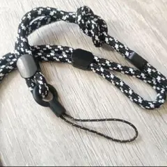 ネックストラップ2way　白黒