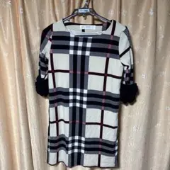tococo チェック柄 半袖ワンピース