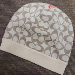 COACH　コーチ　ニット帽　ラメ　難あり