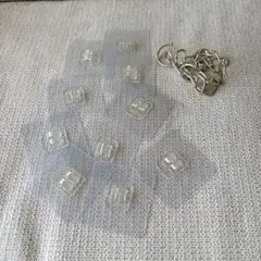透明プラスチックフック 10個セット