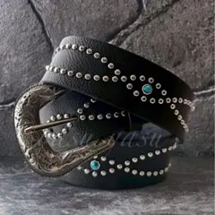 ウエスタンベルト　スタッズ　古着　アメカジ ヴィンテージ　黒