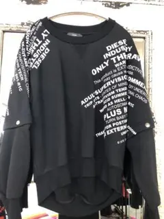 新品タグ付き DIESEL ディーゼル グラフィックスウェット ブラック S