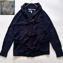 90s ポロラルフローレン ショールカラー トグルカーディガン エルボーパッチ