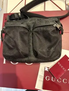 グッチ GUCCI ナイロン クロスボディ グレー GG 767934 - メルカリ