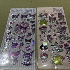 ホログラム3Dキラキラシール　2枚セット　マイメロ　ポムポム