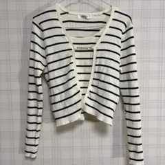 ボーダーアンサンブルニット