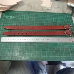 牛革ベルト ブラウン 4本セット 幅20mm 長さ300mm - メルカリ