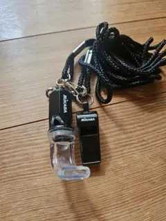 ミカサ ホイッスル 単菅長官 2本セット ストラップ付き