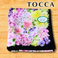 Y 新品未使用 トッカ TOCCA ハンカチ パープル 花柄 ロゴ エレガントのサムネイル
