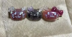 ハンドメイド★猫ヘアピン