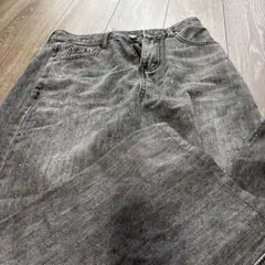 スタッズ付き グレー デニム パンツ レディース