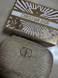 Dior ディオール クリスマスコフレ ノベルティ ラメゴールドポーチ