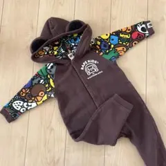 BAPE KIDS ベビーカバーオール 80cm 耳付きフード