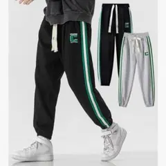 E1362 ジェイストア　ジョガーパンツ　ジャージ　ブラック　カジュアル