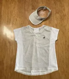 バボラ　テニスウェア　レディーストップス　Lサイズ　バイザー付き