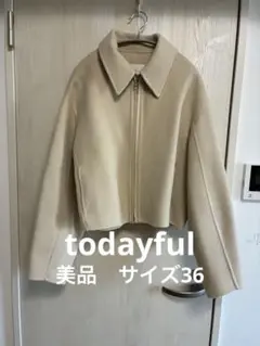 TODAYFUL ウールジップアツブルゾン　美品　36