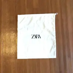 ZARA 巾着袋 ショッパー ホワイトのサムネイル