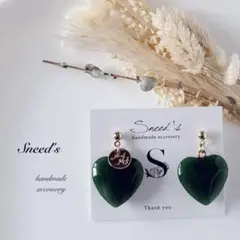 ▪アクリルハート♡チャーム×メタルチャームピアス／イヤリング