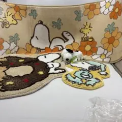 スヌーピー PEANUTS マット ぬいぐるみ 4点セット