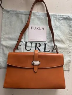 【希少/イタリア製】FURLA フルラ ヴィンテージ レザー ショルダーバッグ
