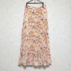 haupia ネコとリボン柄 プリーツスカート ロング丈のサムネイル