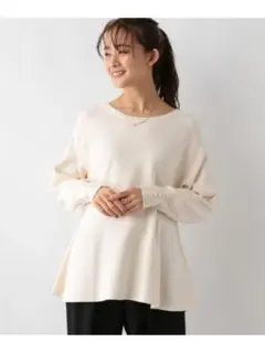 新品タグ付き★グローバルワーク★ペプラムメルティニットL