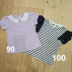 プティマイン　アプレレクール　半袖フリルトップス