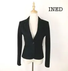 美品 INED イネド ジャケット 薄手 ストライプ 黒 シンプル フォーマル