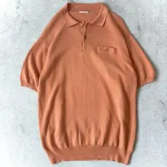 稀少 TOM FORD トムフォード ポロシャツ パイル地 オレンジ XL相当