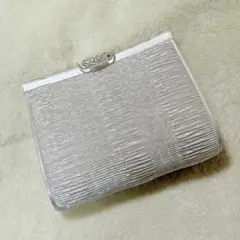 着物 浴衣 和装 バッグ クラッチ ポーチ 財布 BA銀無地真鍮